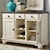 AAmerica British Isles Dining Storage Server Buffet with Wine Glass and Bottle Storage